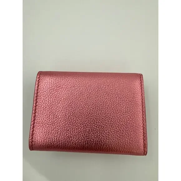 JCCW101: Jimmy Choo Compact Wallet - Metallic Pink